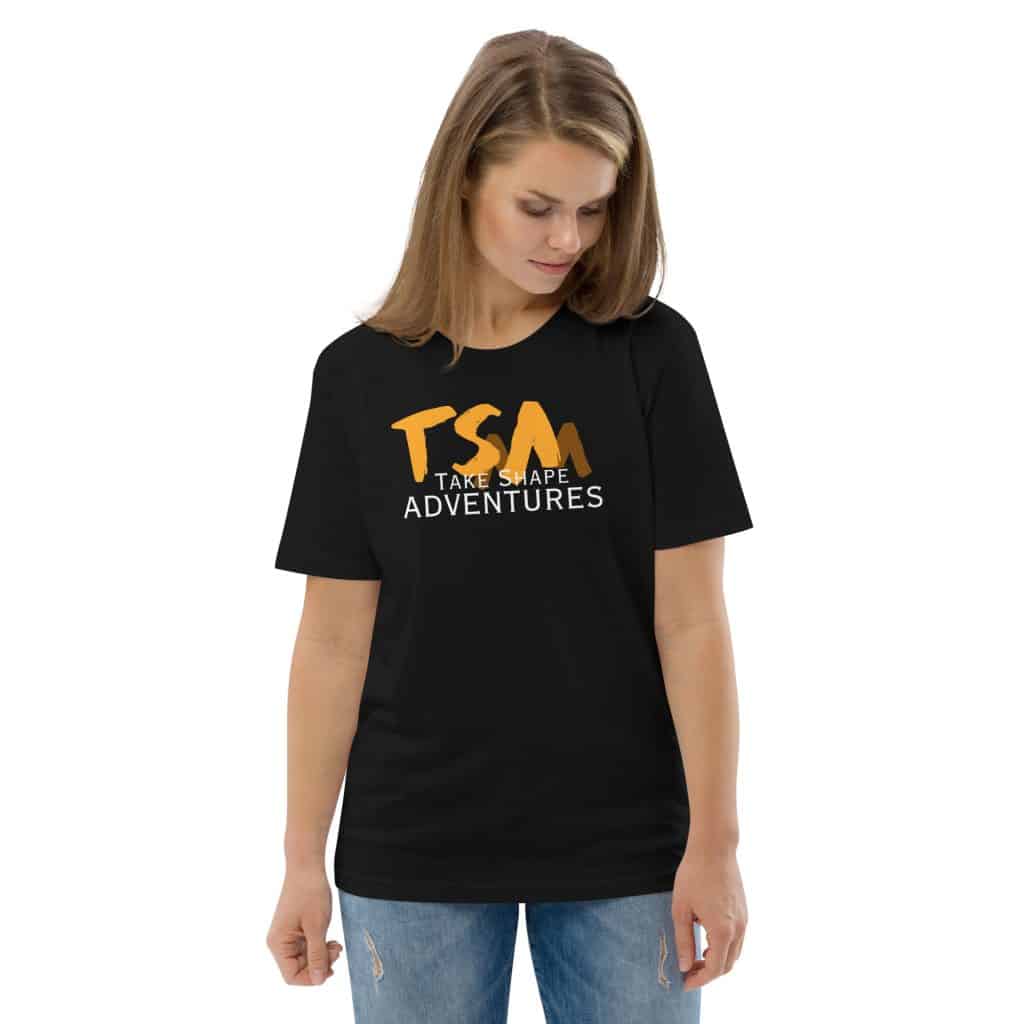 TakeShape Adventures - unisex-organic-cotton-t-shirt-black-front-2-64b4d28e9a3ef.jpg