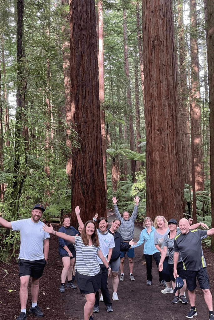 Group of people in a forest