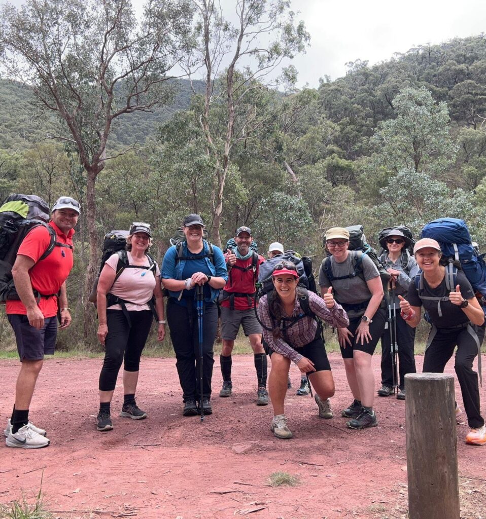 Group of hikers in nature.